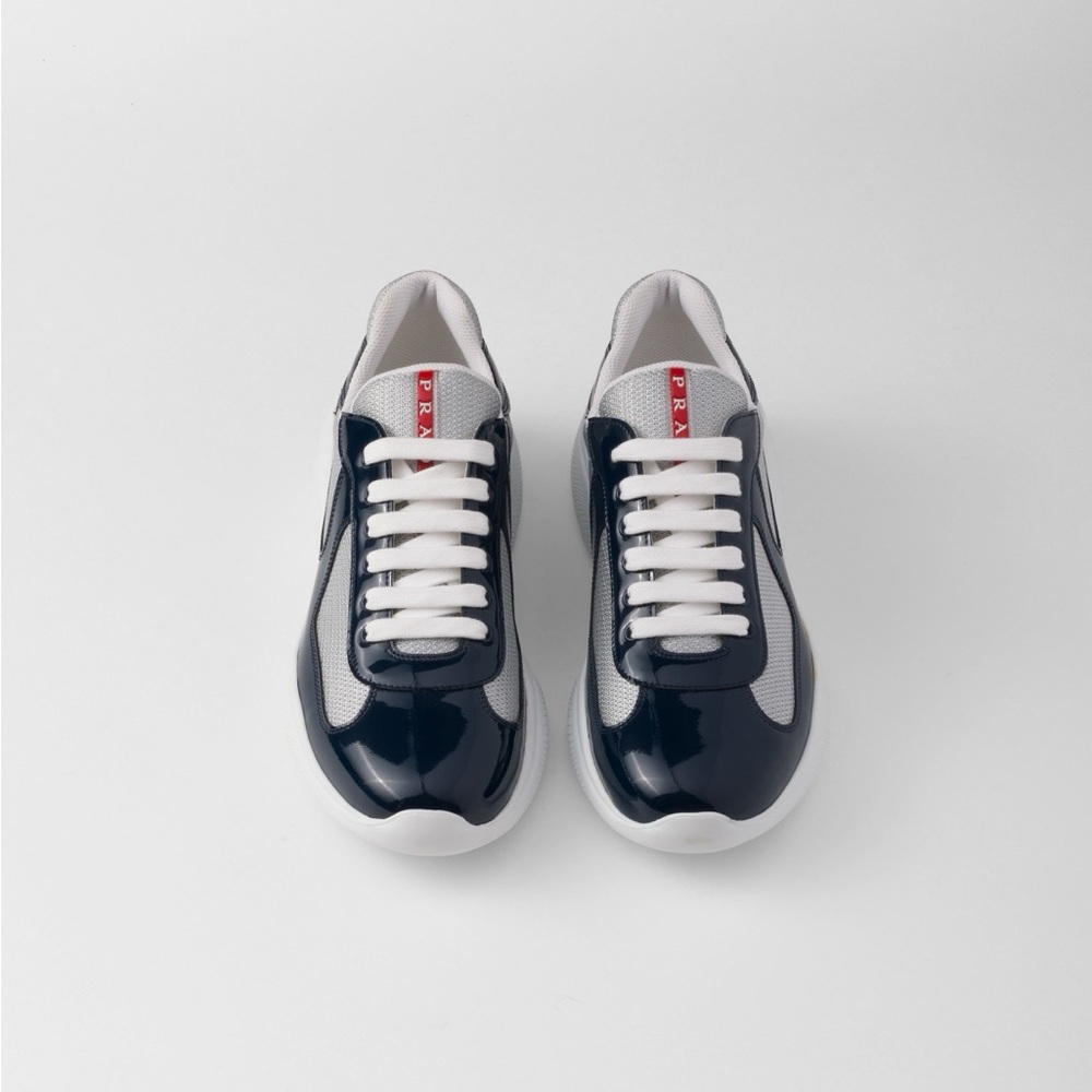 Patent leather and technical fabric Prada America's Cup sneakers - Picture 3 of 5